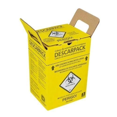 Descarpack - Caixa Coletora Perfurocortantes Papelão  3 LTS