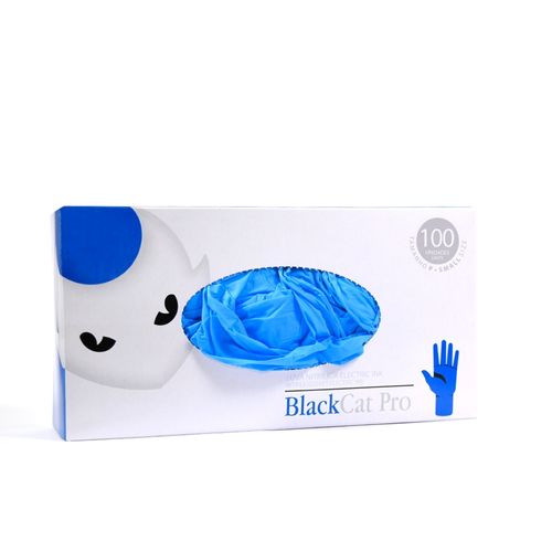 Luva Nitrílica Electric Ink Isenta de Pó - Azul