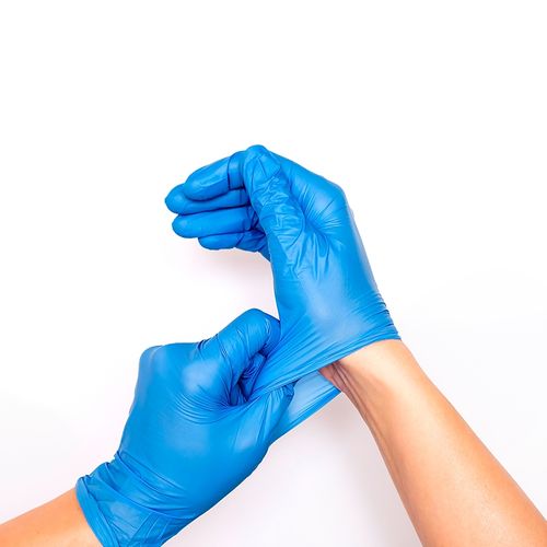 Luva Nitrílica Electric Ink Isenta de Pó - Azul